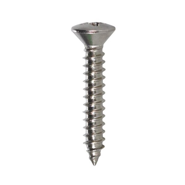 Hillman Sheet Metal Screw, #8 x 1 in, Stainless Steel Oval Head Phillips Drive 58980 - main